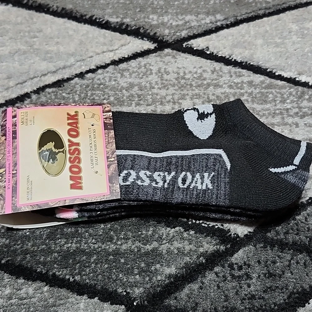 MOSSY OAK 3-PACK ARCH-SUPPORT LOW-CUT BOTTOM CUSHION SOCKS